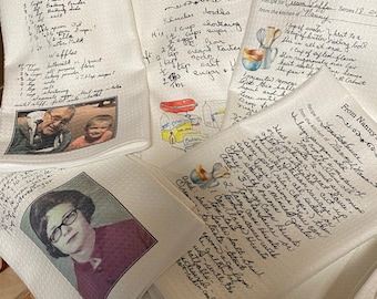 Mother's Day Gift - Handwritten Recipe on a Towel - Custom Towel with Your Family Recipe - Handwriting Restored - Your Recipe