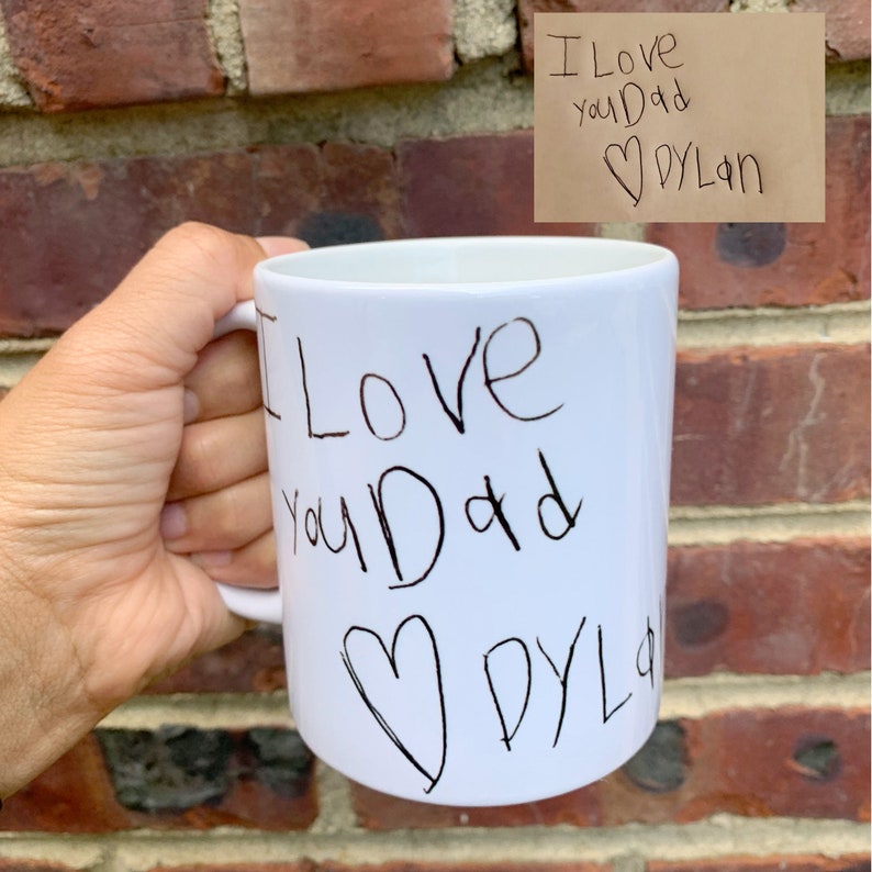 Custom Dad Mug Father's Day Handwritten Mug Etsy