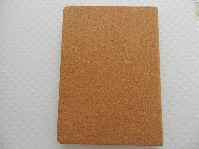 Sketchbook with Cork and sea spirit polymer clay cover JOURNAL