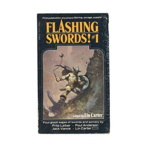 Prima edizione Prima stampa Flashing Swords! #1 di Lin Carter, Editor e altri Dell 1973