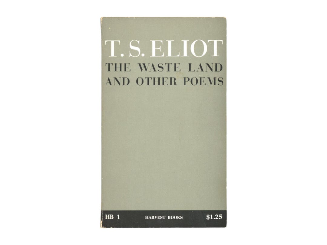The Waste Land and Other Poems by Eliot Harvest Books Circa