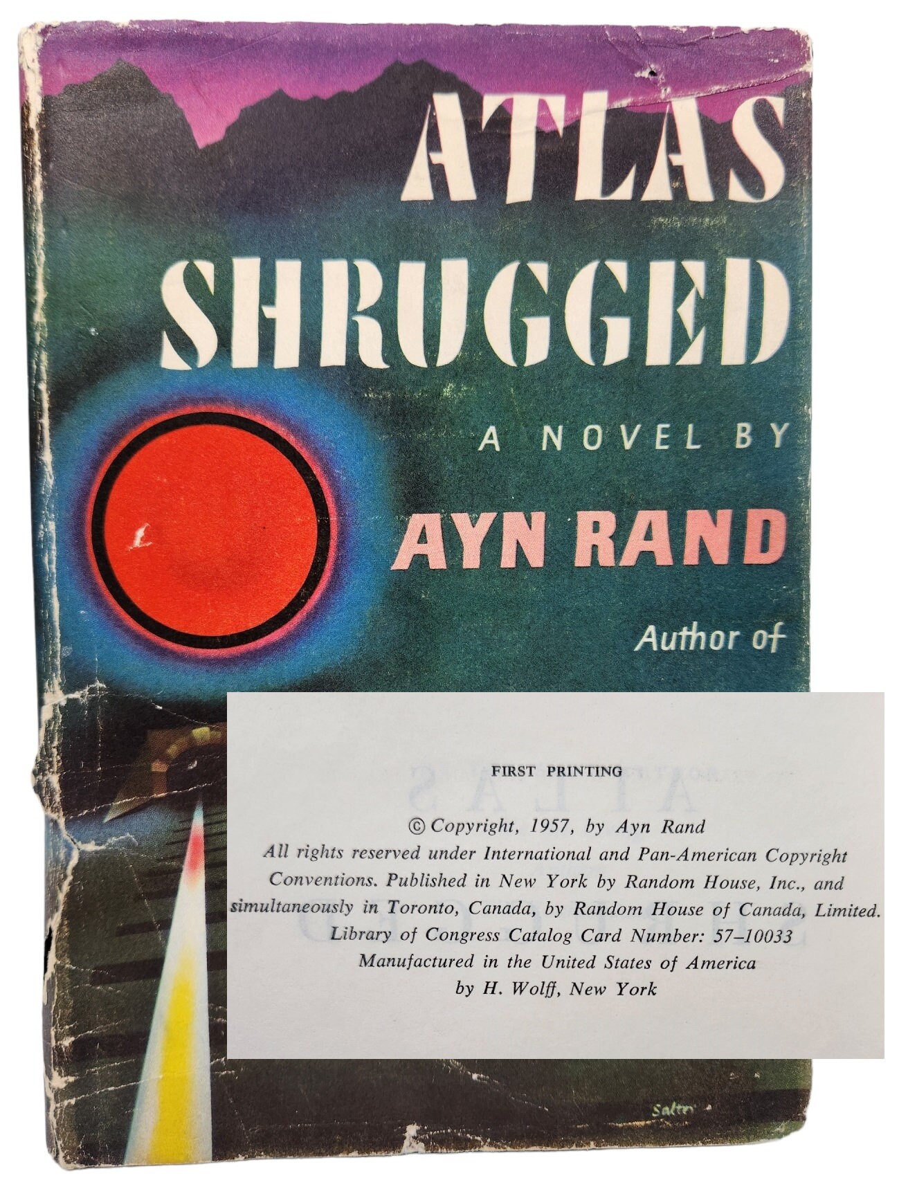 初版第1刷 アイン・ランド著『肩をすくめるアトラス』 1957年 ランダム