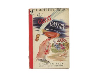 First Edition Paperback First Printing of The Great Gatsby by F. Scott Fitzgerald Bantam 1945
