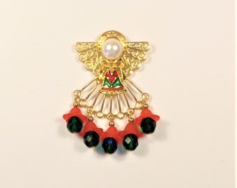 Christmas Bells Angel Pin