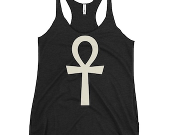 Ankh Racerback Tank Top | Occult Streetwear | Ancient Egyptian Symbol
