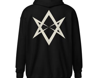 Unicursal Hexagram Zip Hoodie | Occult Streetwear | Crowley & Thelema