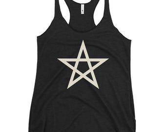 Pentagram Racerback Tank Top | Occult Streetwear | Magic Symbol