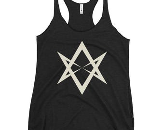 Unicursal Hexagram Racerback Tank Top | Occult Streetwear | Crowley & Thelema