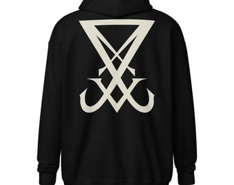 Sigil of Lucifer Zip Hoodie | Occult Streetwear | Grimorium Verum