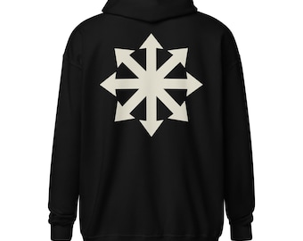 Chaos Star Zip Hoodie | Occult Streetwear | Moorcock & Chaos Magic