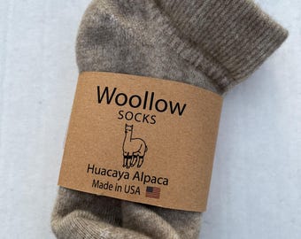 Alpaca Quarter Crew Socks,Warm Socks,Cozy Socks