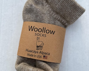 Alpaca Quarter Crew Socks,Alpaca Socks for Men,Hiking Socks