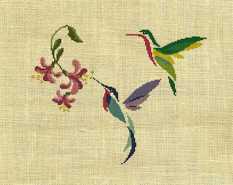 Bird/Hummingbird/ Counted Cross Stitch Pattern(Chart)/digital cross stitchPDF /instant download