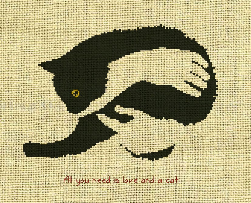 Cats/Kitten/Kitty/animal Counted Cross Stitch Pattern(Chart)/digital cross stitchPDF /instant download