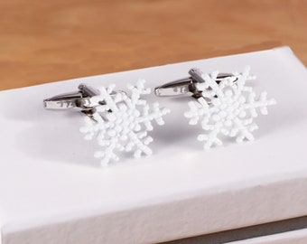Engraved Chrome Case Personalised Santa Christmas Mens Christmas Cufflinks