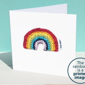 Regenboogkaart liefde, positieve gedachtenkaart, gay valentijn, regenboogbabykaart, liefdes- en steunkaart, regenboogwenskaart, gelukskaart