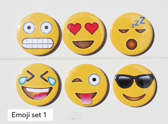 professionel Centrum kontakt Emoji Magnet Gift Set 6 Magnets Emoji Button Emoji Emblem - Etsy