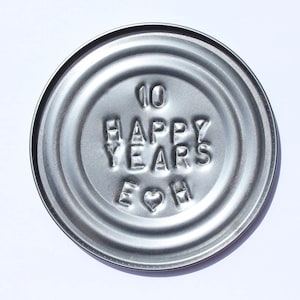 10º aniversario personalizado estaño UNFRAMED / regalo del décimo aniversario de boda / Regalo de 10 años casado / 10º aniversario presente marido esposa