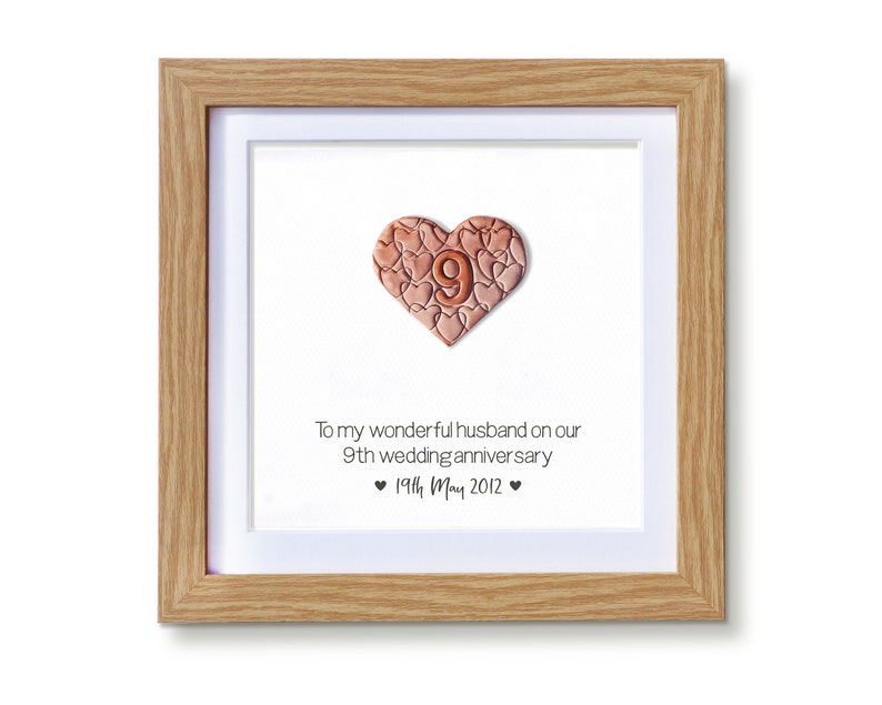 9th Anniversary gift Pottery married 9 years gift for him her personalised gift image 1