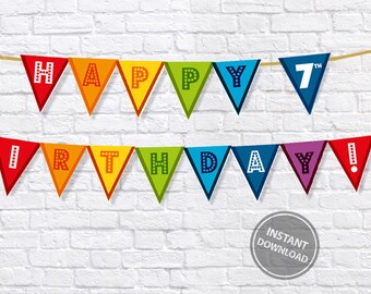 Disegno da colorare per un compleanno di 7 anni: giochi per bambini