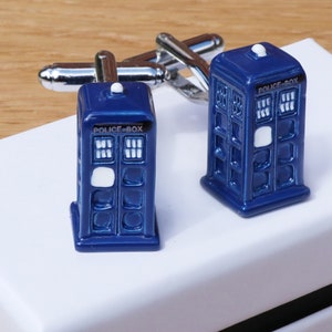 DR WHO - Tardis cufflinks |  gift for him | novelty cufflinks | stocking filler stuffer | fathers day