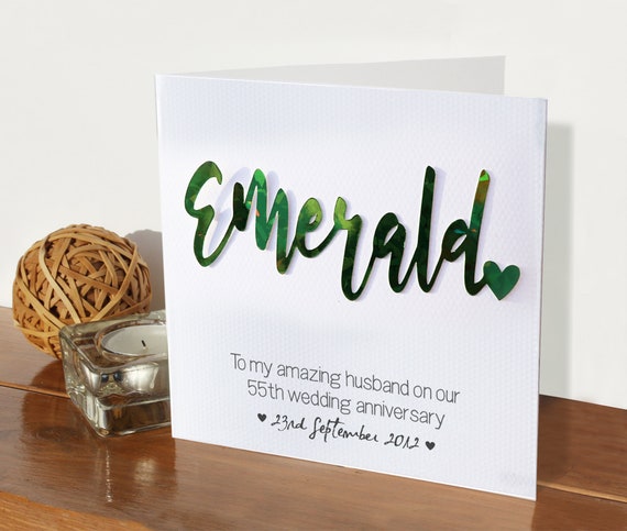 Buy Emerald Wedding Anniversary Gifts, 55th Wedding Anniversary Gifts for  Parents, Grandparents 55 Years Anniversary Gifts, Poem Print Online in  India - Etsy