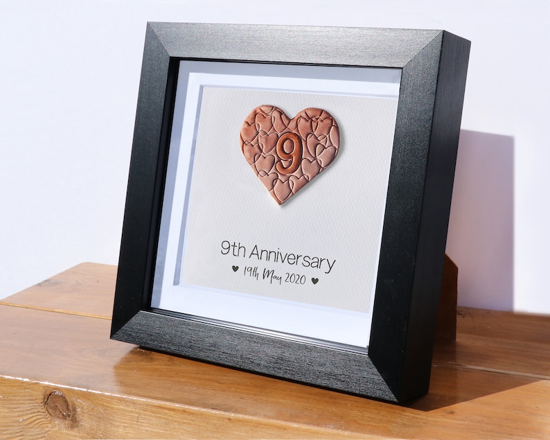9th Pottery Anniversary Frame Married 9 Years Gift for Etsy UK