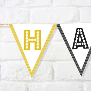 Printable birthday banner, Happy birthday sign, child&#39;s birthday banner, adults birthday banner, US paper, A4 paper, digital file, cool sign