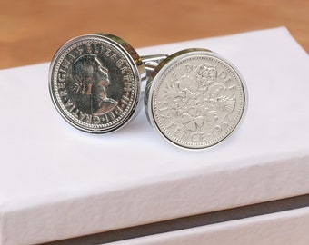 Lucky sixpence cufflinks| 1947, 1948, 1949, 1950,  1951, 1953, 1954, 1955, 1956, 1957, 1958, 1959, 1960, 1961, 1962,1963,1964,1965 1966,1967