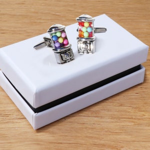 Gumball cufflinks 6th Wedding anniversary traditional sweets gift for him married 6 years birthday gift image 1