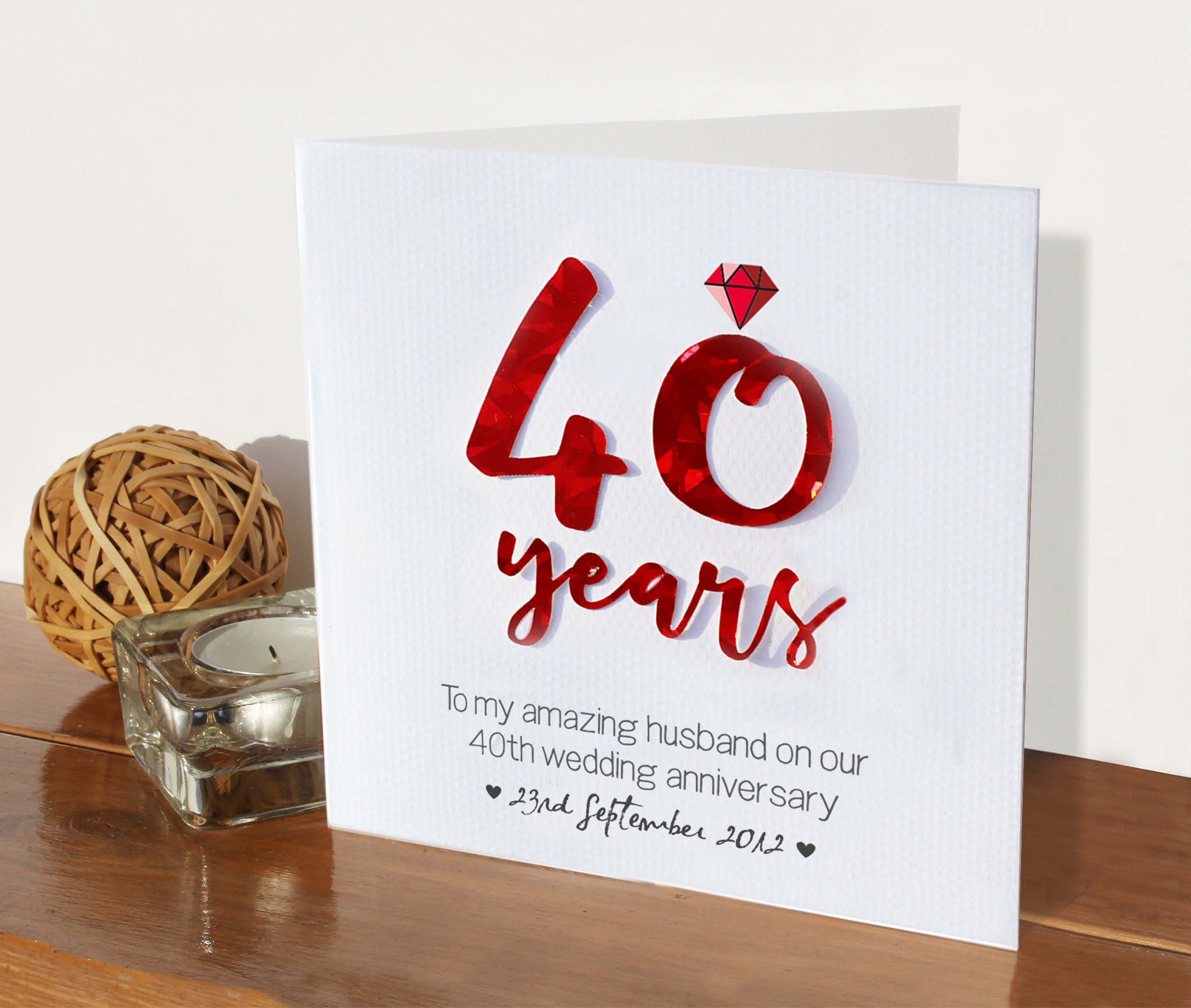 Medaglia Regalo Personalizzata Per 40 Anni Di Matrimonio - Idea Regalo Per Anniversario, Compleanno O Natale