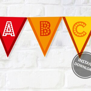 Archivo digital IMPRIMIBLE - aprenda el alfabeto, pancarta del alfabeto arco iris, signo de letras del arco iris, pancarta de letras para niños, papel de EE. UU., papel A4