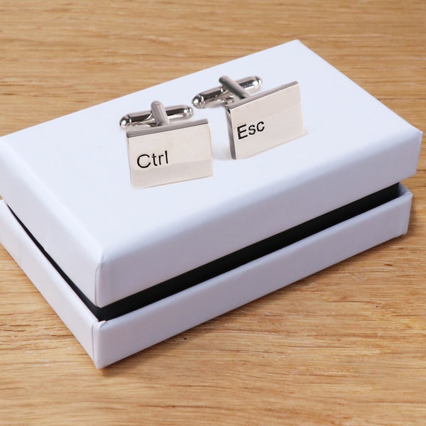 Keyboard  cufflinks | IT Computer Ctrl Esc key Geeks Cufflinks | Novelty cufflinks | with box