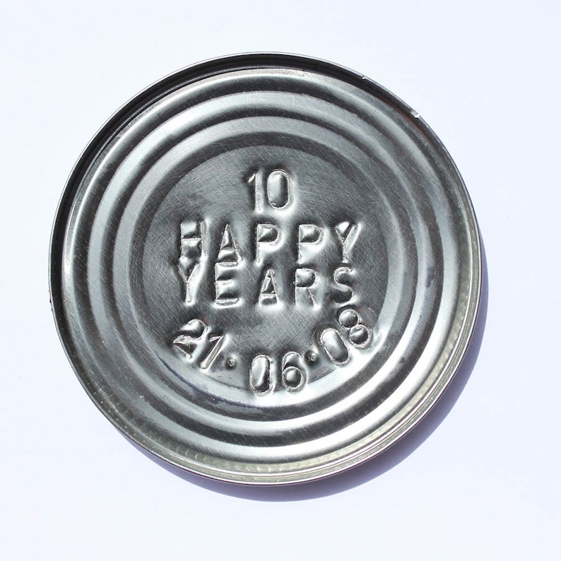 10th Anniversary Personalised Tin UNFRAMED Tenth Wedding Etsy UK