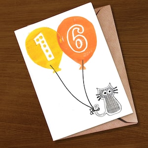 Biglietto di compleanno per adolescente, biglietto di compleanno per 16 anni, biglietto di compleanno 16, compleanno importante 16, biglietto di 16 anni, biglietto di età per ragazze, compimento dei 16 anni