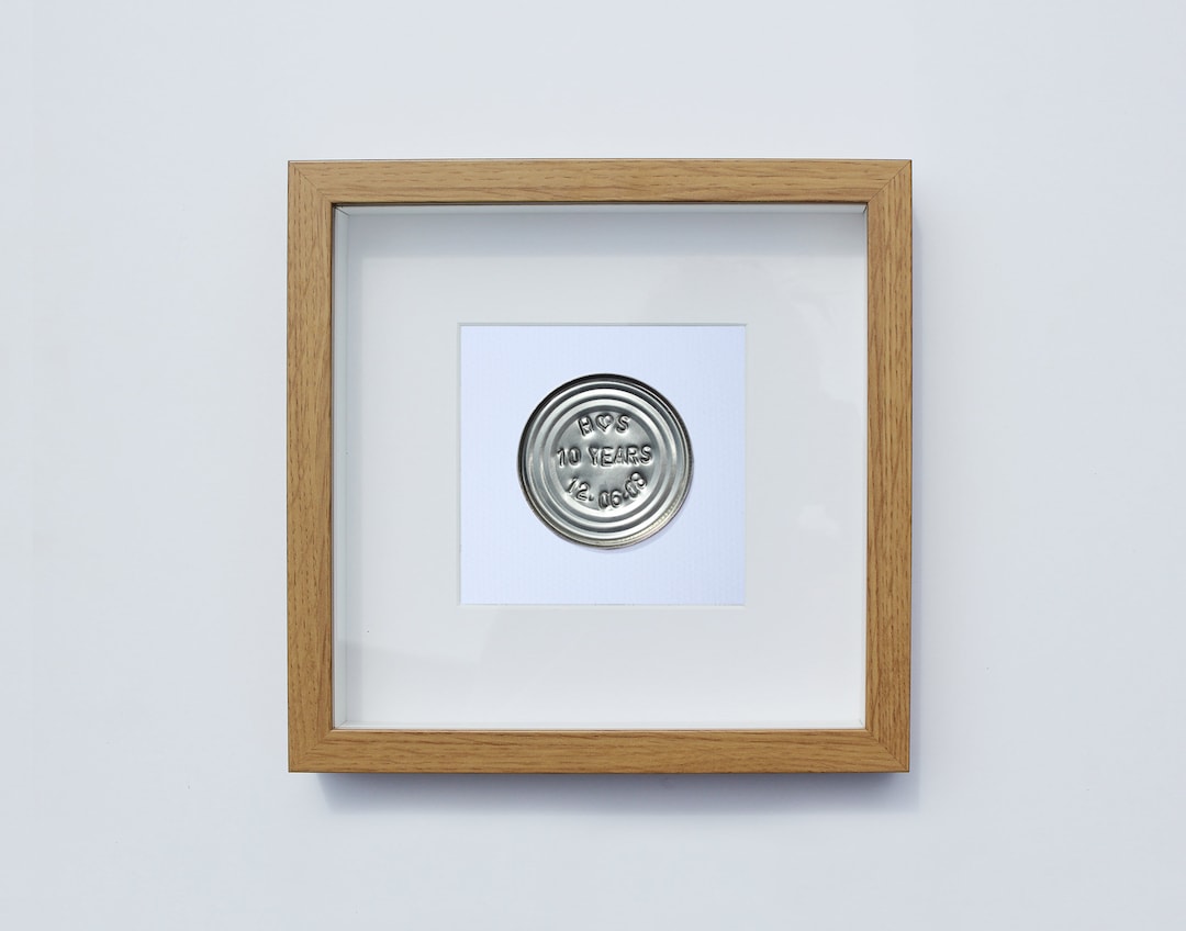 10th Wedding Anniversary Personalised Gift - Tin | Framed Tin ...