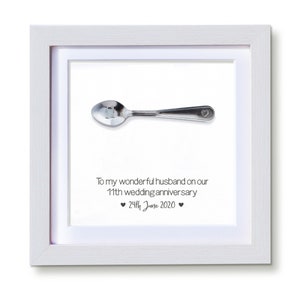 Cadeau voor 11e verjaardag - Staal | 11 jaar getrouwd | cadeau voor hem haar man vrouw | gepersonaliseerd cadeau