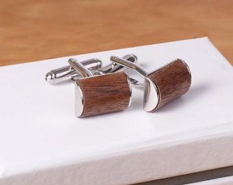 Wood cufflinks | 5th wedding anniversary | gift for him | Jewellery | married 5 years | fathers day gift | modern design | simple design