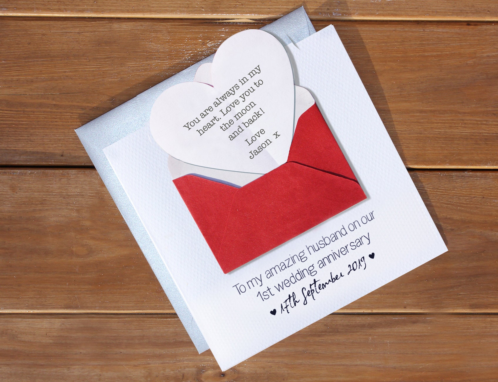 LOVE LETTER - 1st Wedding Personalised Anniversary Card | Paper | 1 ...