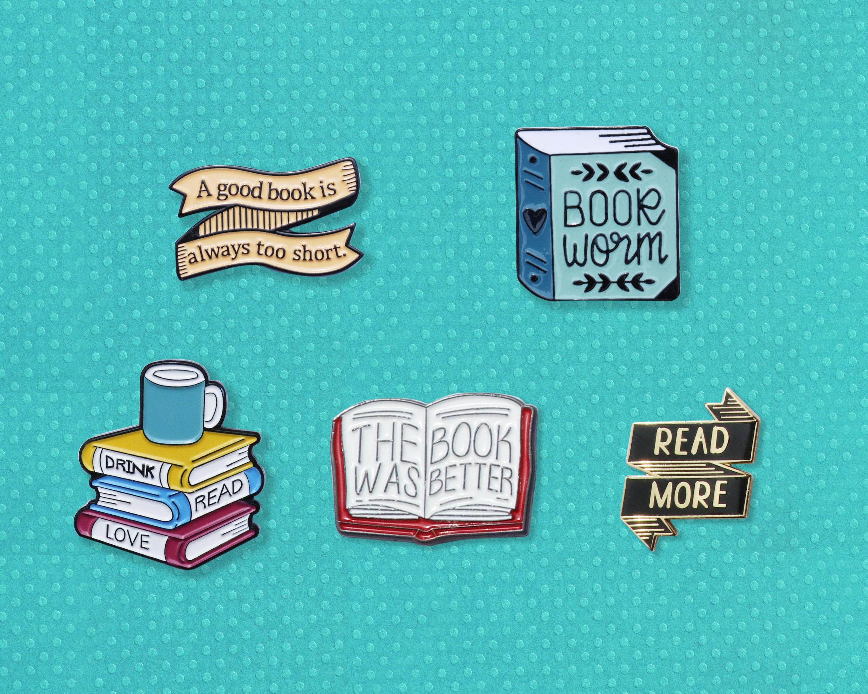 SimplyKatyprints Book Enamel Pin, Enamel Pin, Book Pin, Book Enamel Pin, Pin Badge, Book Lover Gift, Bookworm Gift, Book Lover, Book Club ,Book Gift