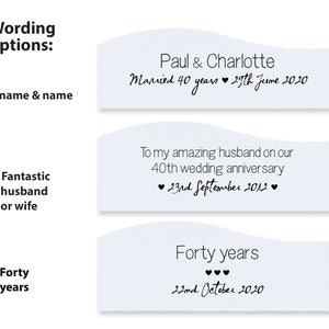 Ruby anniversary card | anniversary gift | married 40 years | 40th wedding anniversary | forty | card for husband wife friend | handmade image 6