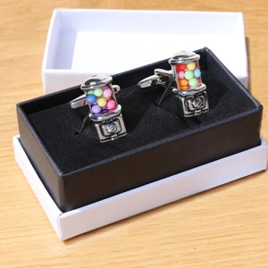 Gumball cufflinks 6th Wedding anniversary traditional sweets gift for him married 6 years birthday gift image 3