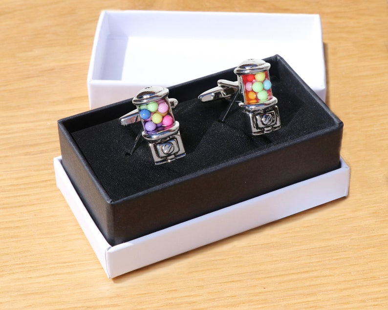 Gumball cufflinks 6th Wedding anniversary traditional sweets gift for him married 6 years birthday gift image 3