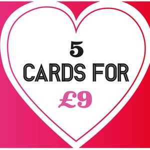 Multi deal / Scegli 5 carte per 9 sterline / pacchetto di carte / carte a basso prezzo / carte di bilancio / Carte di buon affare / Carte di offerta / Carte di buon affare