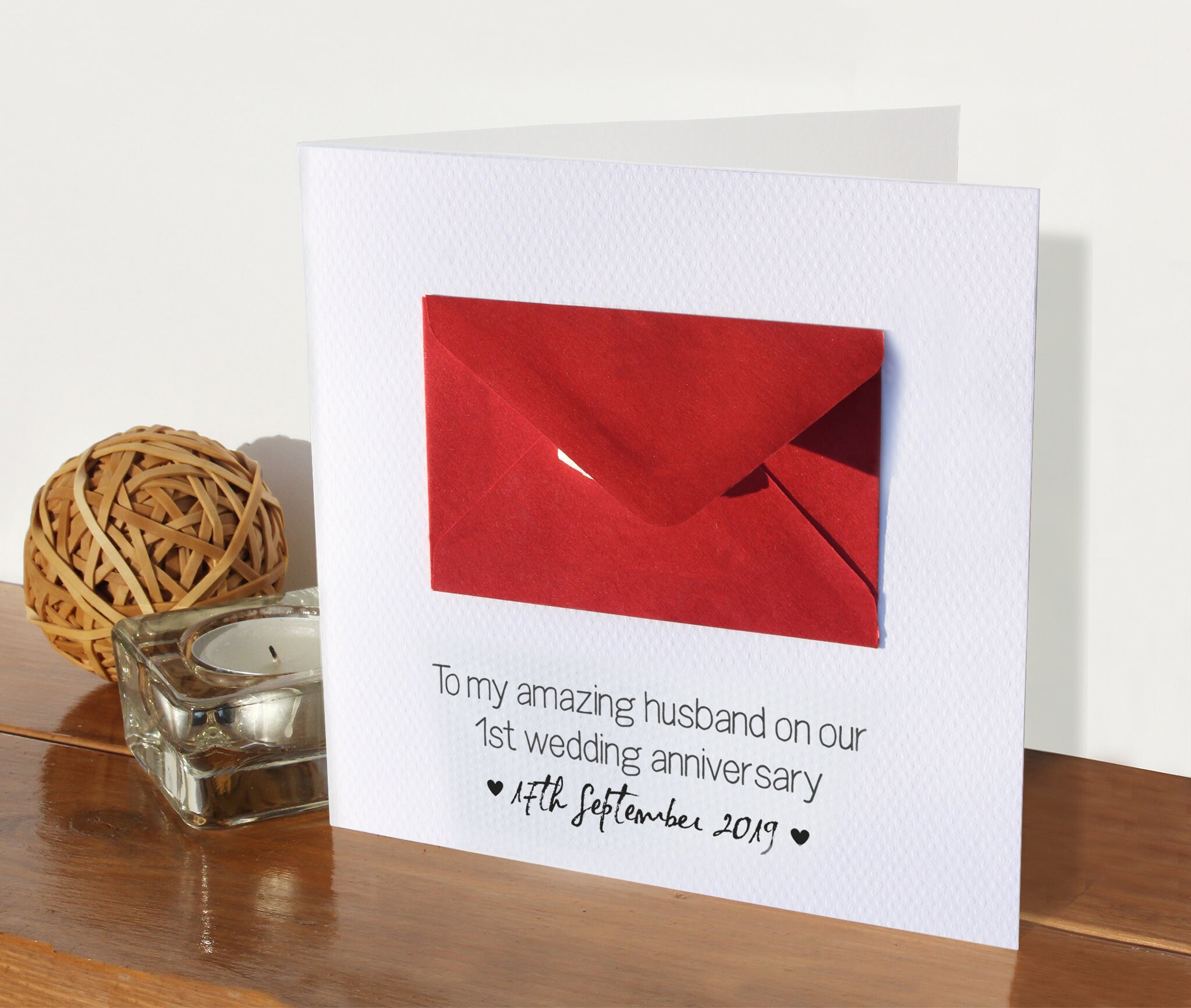 LOVE LETTER - 1st Wedding Personalised Anniversary Card | Paper | 1 ...