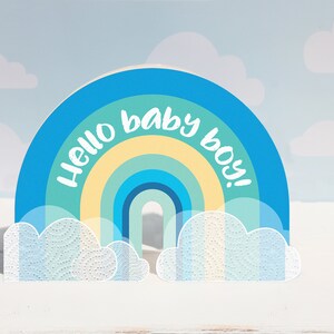 Nieuwe kaart voor babyjongen | pasgeboren babyjongen | nieuwe baby gefeliciteerd | leuke moderne nieuwe babykaart | babyshowerkaart jongen man | Gender-onthullingskaart