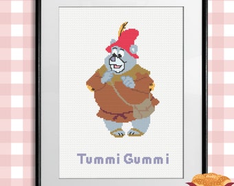 Tummi Gummi Cross Stitch Pattern: 1980s Gummi Bears Cartoon (PDF Download)