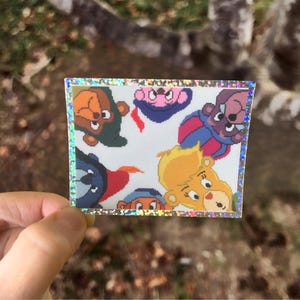 Glitzernde Gummibärchen Aufkleber (KOSTENLOSER VERSAND) | Glitzer Vinyl Aufkleber | Disney 1980er Jahre Cartoon | Gummibärchen Art