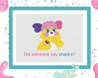 Patrón de punto de cruz contado Popple de papas fritas ~ ¿Alguien dijo bocadillos? ~ Descarga instantánea de PDF