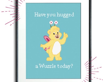 Patrón de punto de cruz de Butterbear: Wuzzles de dibujos animados de los 80 (Descarga instantánea en PDF)